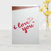 Romantic I Love You Script Glitter Card Karte (Gelbe Blume)