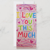 Romantic I Love You This Much Greeting Card (Rückseite)