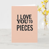 Romantic I Love You To Pieces Card Karte (Gelbe Blume)