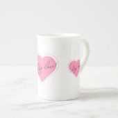 Romantic illustration My love! on a cup Porzellantasse (Vorderseite Rechts)