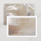 Romantic Ivory Magnolia 2 Wedding RSVP Karte (Vorne/Hinten)