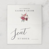 Romantic Ivory Wedding Seat Platzkarte (Außenseite Aufgefaltet)