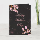 Romantic Japanese Cherry Blossoms Mother's Day Karte (Vorderseite)