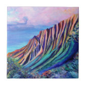 Romantic Kauai Kalalau Valley Fliese (Vorderseite)