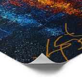 Romantic Kiss in the Rain Poster (Ecke)