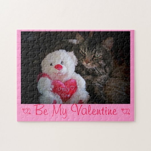 Romantic Kitty Valenpuzzle Puzzle (Horizontal)