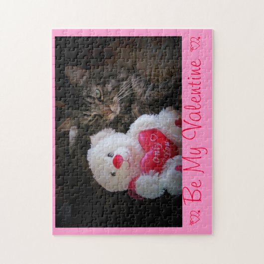 Romantic Kitty Valenpuzzle Puzzle (Vertikal)