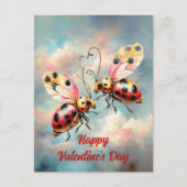 Romantic Ladybugs in Flight Postkarte (Vorderseite)