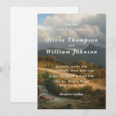 Romantic Landscape Painting Wedding Invitation Einladung (Vorne/Hinten)