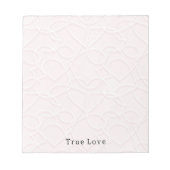 Romantic Large White Hearts Pink Valentine's Day Notizblock (Vorderseite)
