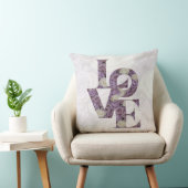 Romantic lavender Colour Rose 'LOVE' Accent Pillow Kissen (Stuhl )