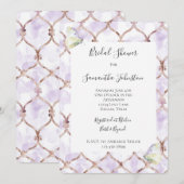 Romantic Lavender Green Butterflies Bridal Shower Einladung (Vorne/Hinten)