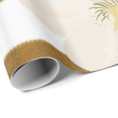 Romantic Le Fleur blaß - rosa Gold Stripes Geschenkpapier (Rolleneckpunkt)