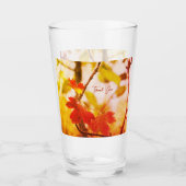 Romantic Leaves Boho – Botanical Fantasy Thank You Glas (Vorderseite)
