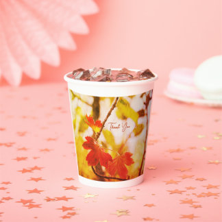 Romantic Leaves Boho – Botanical Fantasy Thanks Pappbecher