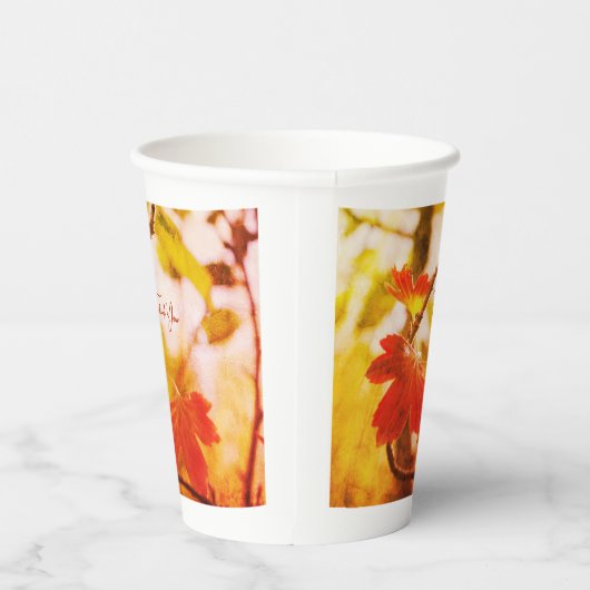 Romantic Leaves Boho – Botanical Fantasy Thanks Pappbecher (Rechts)