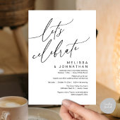 Romantic Let's Celebrate Wedding Elopement Party Einladung