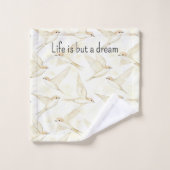 Romantic life is but a dream birds   badhandtuch set (Waschlappen)