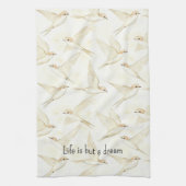 Romantic life is but a dream birds   geschirrtuch (Vertikal)