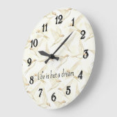 Romantic life is but a dream birds   große wanduhr (Winkel)