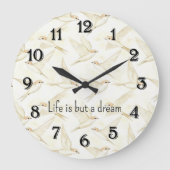 Romantic life is but a dream birds   große wanduhr (Vorderseite)