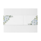 Romantic Light Blue Floral The Wedding Of Einladungsbanderole (Rückseitenbeispiel)