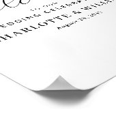 Romantic Light Blue Floral Wedding Ceremony Poster (Ecke)