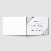  Romantic Light Blue Floral Wedding Guest Book Gästebuch (Voll)
