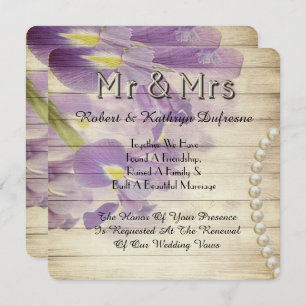 Romantic Lilies Wedding Vow Renewal Einladung