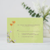 Romantic Lime Green Rural Wedding RSVP (Stehend Vorderseite)