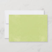 Romantic Lime Green Rural Wedding RSVP (Rückseite)