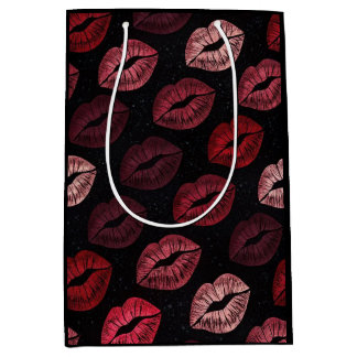 Romantic Lip Print Gift Bag Mittlere Geschenktüte