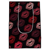 Romantic Lip Print Gift Bag Mittlere Geschenktüte (Rückseite)