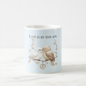 Romantic Love Birds Heart Kaffeetasse (Mittel)