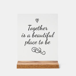 Romantic Love Calligraphy Togetherness Wedding Acrylschild
