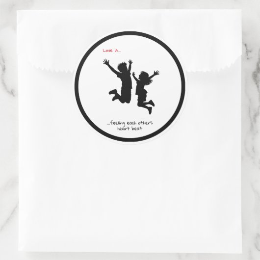 Romantic Love Circle Sticker (Tasche)