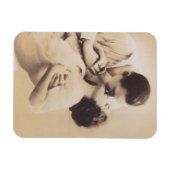 Romantic Love Couple Kissing vintage illustration Magnet (Horizontal)