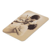 Romantic Love Couple Kissing vintage illustration Magnet (Linke Seite)