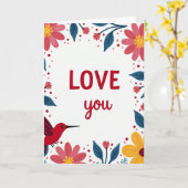 Romantic Love Floral Card Karte (Gelbe Blume)