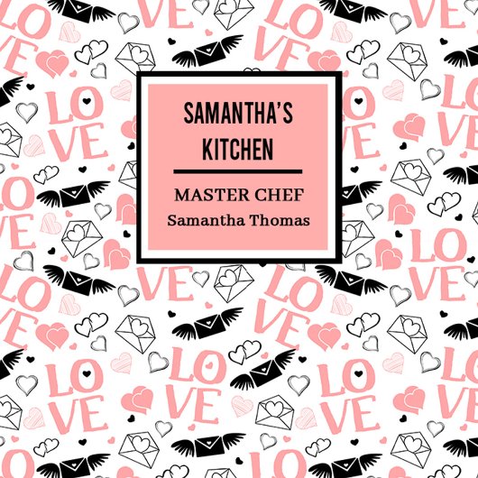 Romantic Love Gift Pink Black Heart Sketch Apron Schürze