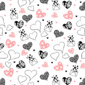Romantic Love Gift Pink Black Heart Table Runner Großer Tischläufer