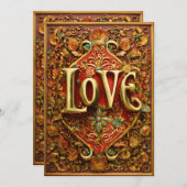 Romantic Love Greeting Card for Couples Feiertagskarte (Vorne/Hinten)