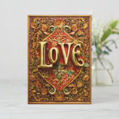 Romantic Love Greeting Card for Couples Feiertagskarte (Stehend Vorderseite)