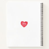 Romantic Love Heart Custom Name Journal - Gift for Notizblock (Rückseite)