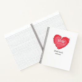 Romantic Love Heart Custom Name Journal - Gift for Notizblock
