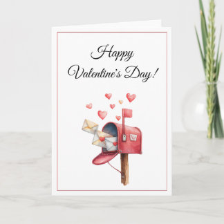 Romantic love Letter Mailbox Happy Valentine's Day Feiertagskarte