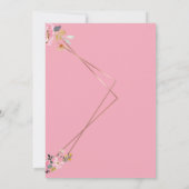 Romantic Love Magical Pink Wedding  Einladung (Rückseite)