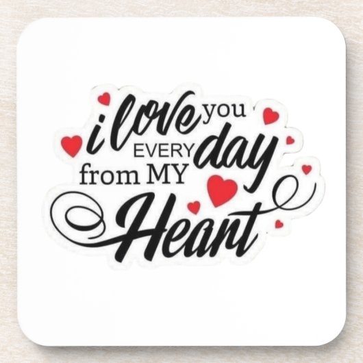 Romantic Love Quote Getränkeuntersetzer (Vorderseite)