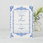 Romantic Love Quote Wedding Invitation Einladung (Stehend Vorderseite)