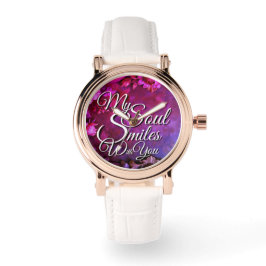 Romantic Love Quotes Vintage Valentine's Watches Armbanduhr